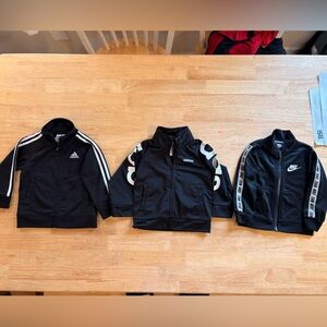 Adidas & Nike Black Athletic Track Jackets (3)